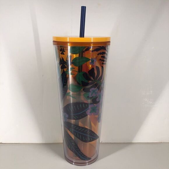 STARBUCKS Tropical Tumbler Orange Purple Red‎ 24 oz 710 mL - Picture 2 of 7